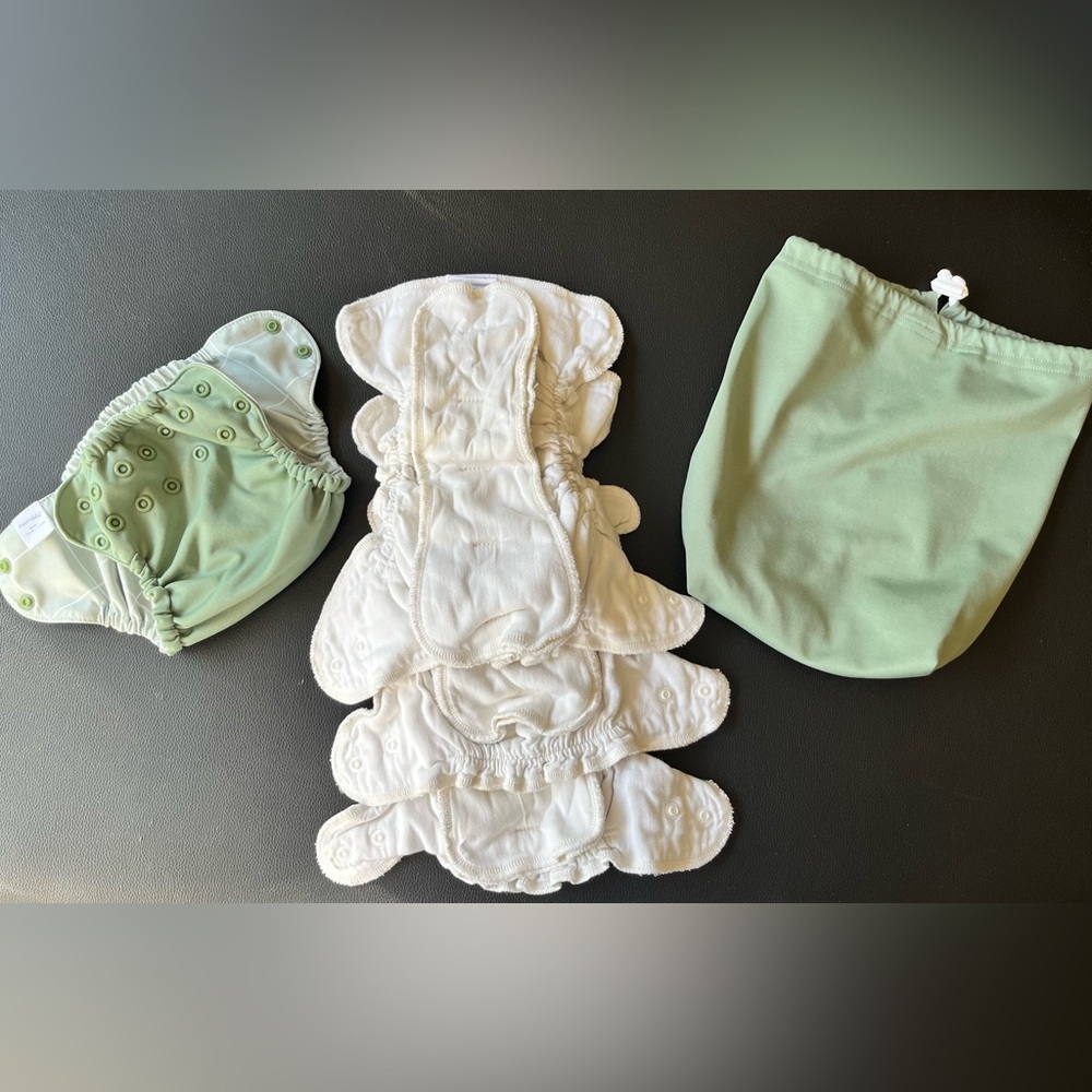 Cloth Diaper “Try-it” Kit, sage green
